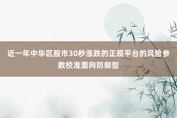 近一年中华区股市30秒涨跌的正规平台的风险参数校准面向防御型